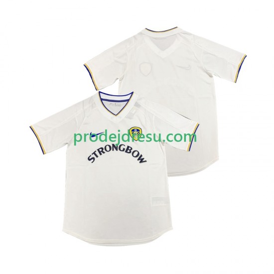 Leeds United Dresy Fotbal 2000 2001 Retro Muž Domácí Krátký rukáv