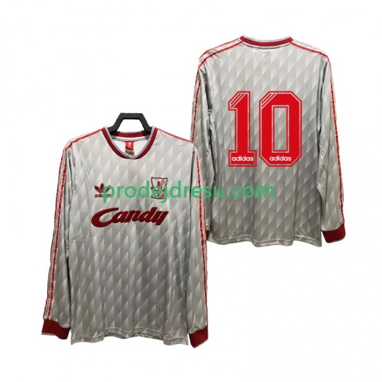 Liverpool Dresy Fotbal 10 1989 1991 Retro Muž Venkovní Dlouhý rukáv