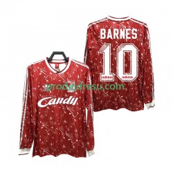 Liverpool Dresy Fotbal BARNES 10 1989 1991 Retro Muž Domácí Dlouhý rukáv