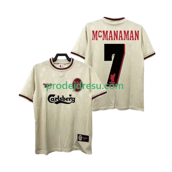 Liverpool Dresy Fotbal MCMANAMAN 7 1996 1997 Retro Muž Venkovní Krátký rukáv