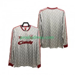 Liverpool Dresy Fotbal 1989 1991 Retro Muž Venkovní Dlouhý rukáv