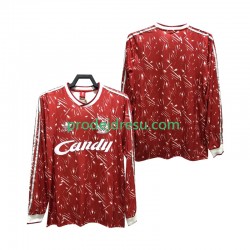Liverpool Dresy Fotbal 1989 1991 Retro Muž Domácí Dlouhý rukáv