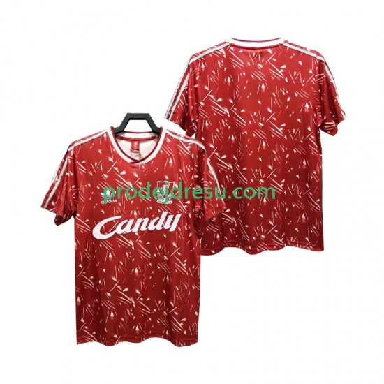 Liverpool Dresy Fotbal 1989 1991 Retro Muž Domácí Krátký rukáv