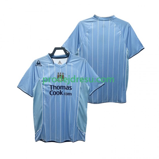 Manchester City Dresy Fotbal 2007 Retro Muž Domácí 2008 Krátký rukáv