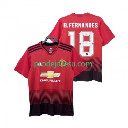 Manchester United Dresy Fotbal B.FERNANDES 18 2018 2019 Retro Muž Domácí Krátký rukáv