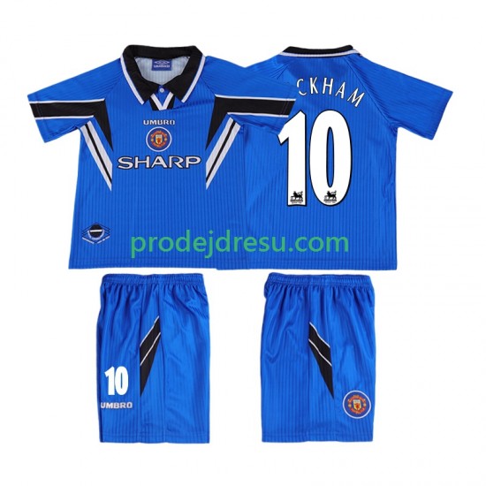 Manchester United Dresy Fotbal BECKHAM 10 1996 Retro Dětský Alternativní 1998 Krátký rukáv