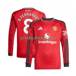 Manchester United Dresy Fotbal Bruno Fernandes 8 Muž Domácí 2025-2026 Dlouhý rukáv