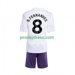 Manchester United Dresy Fotbal Bruno Fernandes 8 Dětský Venkovní 2025-2026 Krátký rukáv