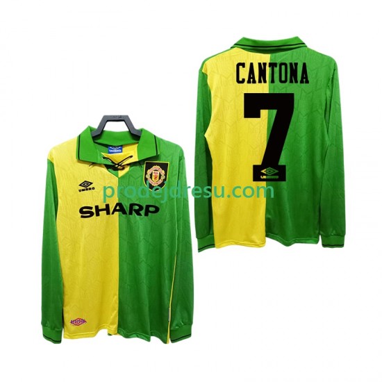 Manchester United Dresy Fotbal CANTONA 7 1992 Retro Muž Venkovní 1994 Dlouhý rukáv