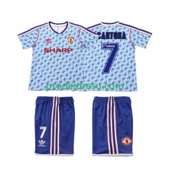 Manchester United Dresy Fotbal CANTONA 7 1990 1992 Retro Dětský Venkovní Krátký rukáv