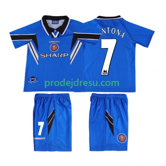 Manchester United Dresy Fotbal CONTONA 7 1996 Retro Dětský Alternativní 1998 Krátký rukáv