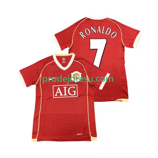 Manchester United Dresy Fotbal Cristiano Ronaldo 7 2007 Retro Muž Domácí 2006 Krátký rukáv