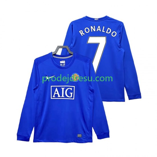 Manchester United Dresy Fotbal Cristiano Ronaldo 7 2009 Retro Muž Alternativní 2008 Dlouhý rukáv