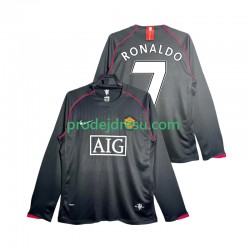Manchester United Dresy Fotbal Critstiano Ronaldo 7 2007 Retro Muž Venkovní 2008 Dlouhý rukáv