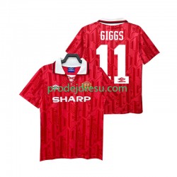 Manchester United Dresy Fotbal GIGGS 11 1992 Retro Muž Domácí 1994 Krátký rukáv