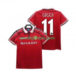 Manchester United Dresy Fotbal GIGGS 11 Retro Muž Domácí 1998 1999 Krátký rukáv
