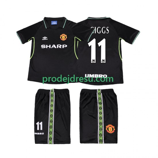 Manchester United Dresy Fotbal GIGGS 11 Retro Dětský Alternativní 1998 1999 Krátký rukáv