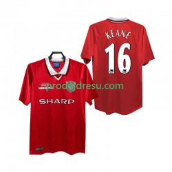 Manchester United Dresy Fotbal Keane 16 2000 Retro Muž Domácí 1999 Krátký rukáv