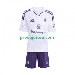 Manchester United Dresy Fotbal Dětský Venkovní 2025-2026 Krátký rukáv