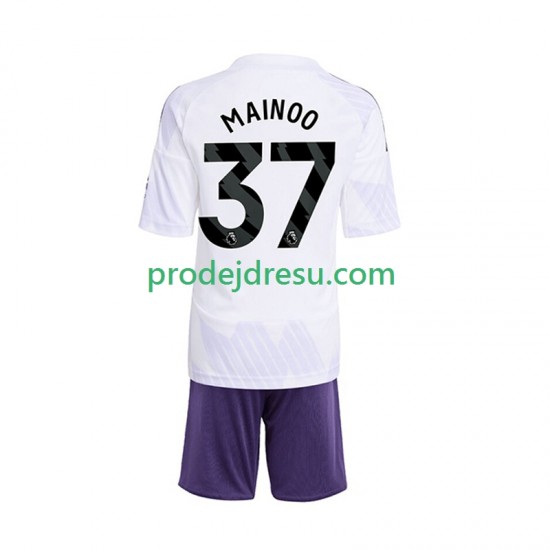 Manchester United Dresy Fotbal Kobbie Mainoo 37 Dětský Venkovní 2025-2026 Krátký rukáv