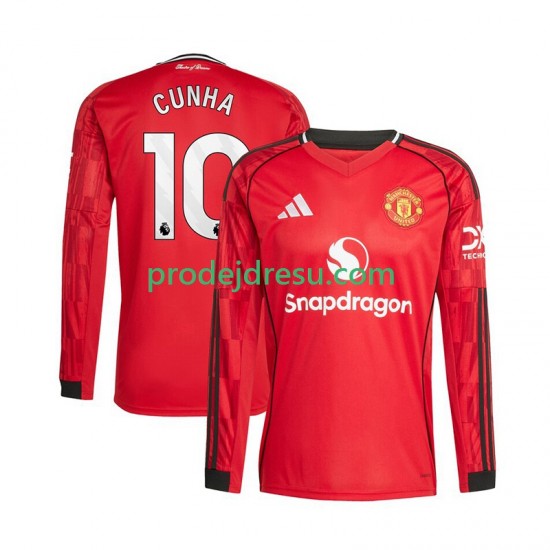Manchester United Dresy Fotbal Matheus Cunha 10 Muž Domácí 2025-2026 Dlouhý rukáv