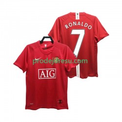 Manchester United Dresy Fotbal RONALDO 7 Premier League 2007 Retro Muž Domácí 2008 Krátký rukáv