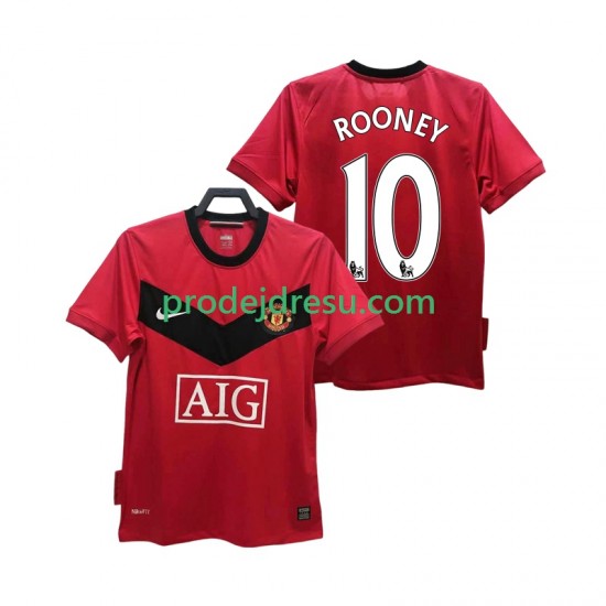 Manchester United Dresy Fotbal ROONEY 10 2009 Retro Muž Domácí 2010 Krátký rukáv