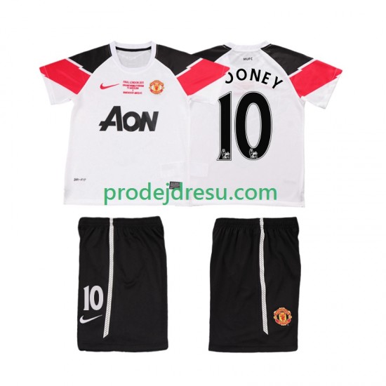 Manchester United Dresy Fotbal ROONEY 10 Champions League 2012 Retro Dětský Alternativní 2011 Krátký rukáv