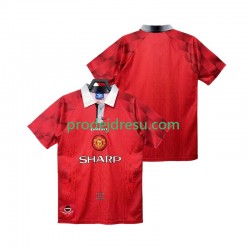 Manchester United Dresy Fotbal 1996 1997 Retro Muž Domácí Krátký rukáv