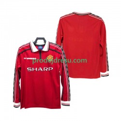 Manchester United Dresy Fotbal Retro Muž Domácí 1998 1999 Dlouhý rukáv