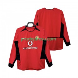 Manchester United Dresy Fotbal Retro Muž Domácí 2004 2002 Dlouhý rukáv