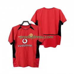 Manchester United Dresy Fotbal Retro Muž Domácí 2004 2002 Krátký rukáv