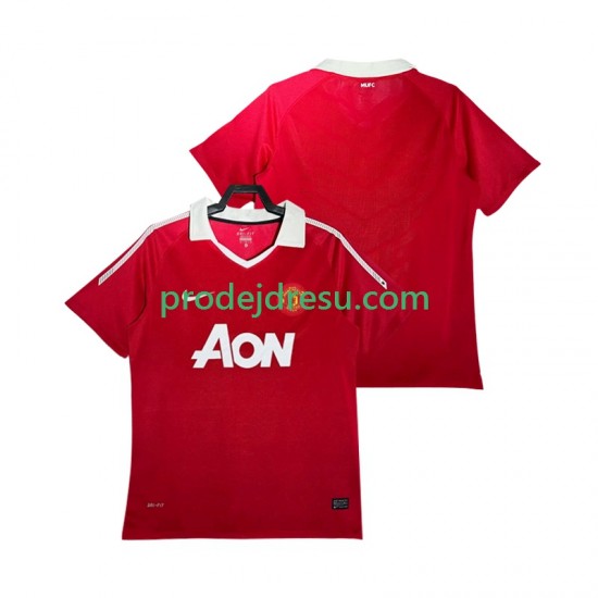 Manchester United Dresy Fotbal Retro Muž Domácí 2011 2010 Krátký rukáv