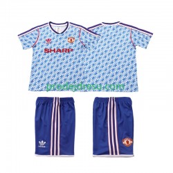 Manchester United Dresy Fotbal 1990 1992 Retro Dětský Venkovní Krátký rukáv