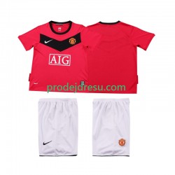Manchester United Dresy Fotbal 2009 Retro Dětský Domácí 2010 Krátký rukáv