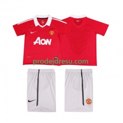 Manchester United Dresy Fotbal Retro Dětský Domácí 2011 2010 Krátký rukáv