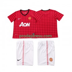 Manchester United Dresy Fotbal 2012 2013 Retro Dětský Domácí Krátký rukáv