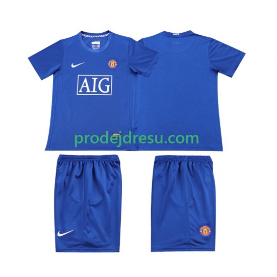 Manchester United Dresy Fotbal 2009 Retro Dětský Alternativní 2008 Krátký rukáv