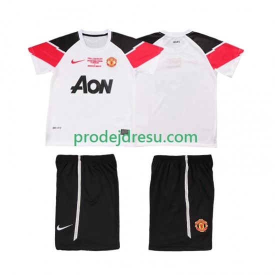 Manchester United Dresy Fotbal Champions League 2012 Retro Dětský Alternativní 2011 Krátký rukáv