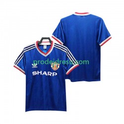 Manchester United Dresy Fotbal 1986 1988 Retro Muž Alternativní Krátký rukáv