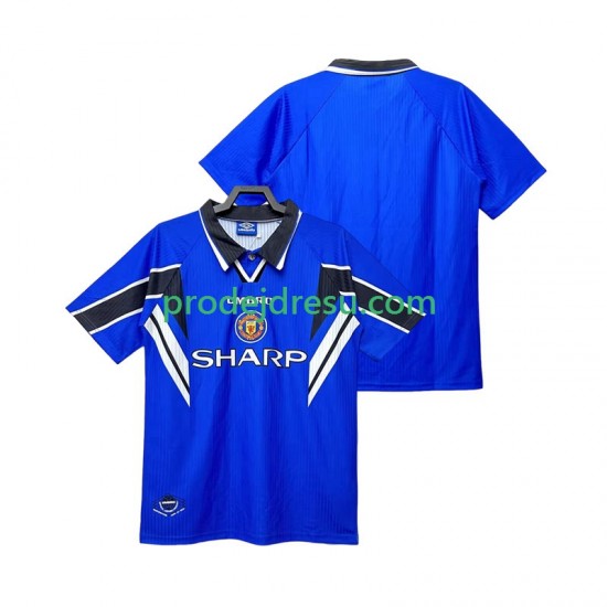 Manchester United Dresy Fotbal 1996 Retro Muž Alternativní 1998 Krátký rukáv