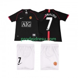 Manchester United Dresy Fotbal Ronaldo 7 2007 Retro Dětský Venkovní 2008 Krátký rukáv