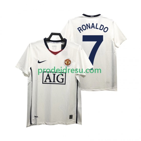 Manchester United Dresy Fotbal Ronaldo 7 Premier League 2009 Retro Muž Venkovní 2008 Krátký rukáv