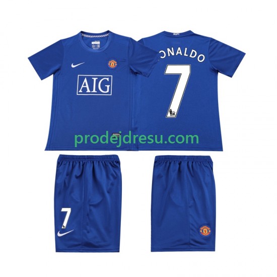 Manchester United Dresy Fotbal Ronaldo 7 2009 Retro Dětský Alternativní 2008 Krátký rukáv
