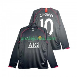 Manchester United Dresy Fotbal Rooney 10 2007 Retro Muž Venkovní 2008 Dlouhý rukáv