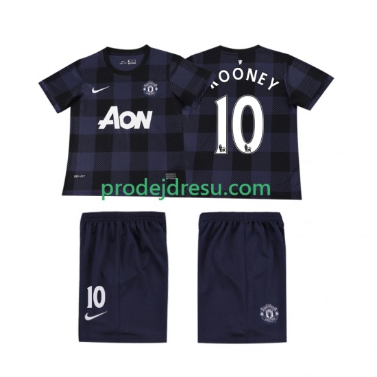 Manchester United Dresy Fotbal Rooney 10 2013 2014 Retro Dětský Venkovní Krátký rukáv