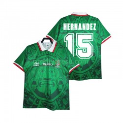 Mexiko Dresy Fotbal HERNANDEZ 15 Retro Muž Domácí 1998 Krátký rukáv