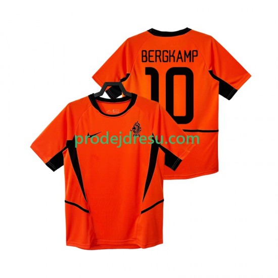 Nizozemsko Dresy Fotbal BERGKAMP 10 Retro Muž Domácí 2002 Krátký rukáv
