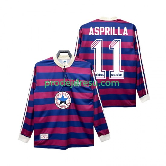Newcastle United Dresy Fotbal ASPRILLA 11 1995 1997 Retro Muž Venkovní Dlouhý rukáv