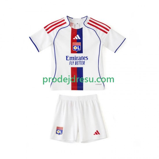 Olympique Lyonnais Dresy Fotbal Dětský Domácí 2025-2026 Krátký rukáv